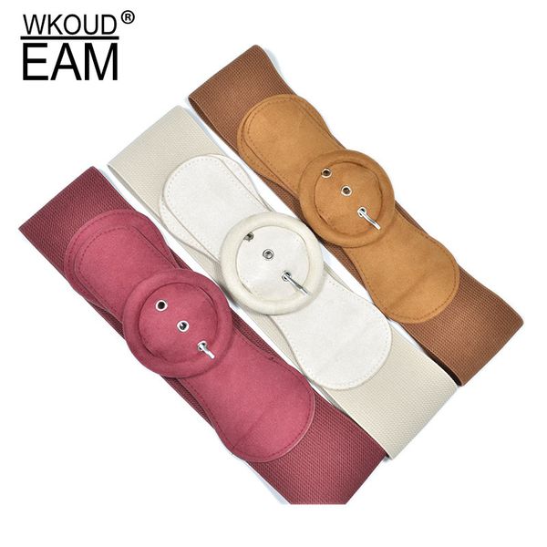 

wkoud eam 2020 new buckskin velvet pin buckle corset belt women casual popular wide belt female all-match waistband pf589, Black;brown