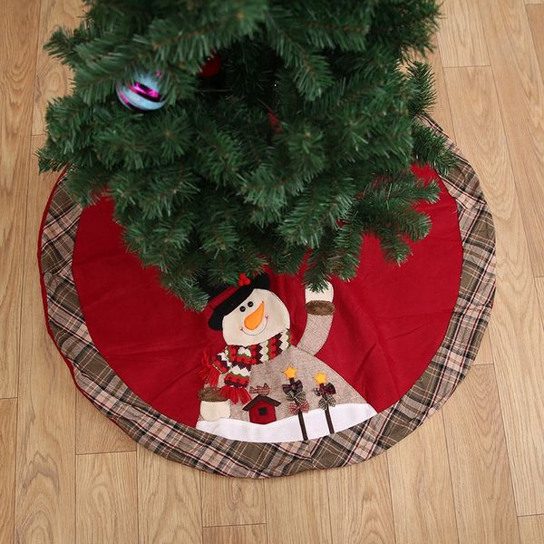 

christmas decorations 41 inch villus tree skirt with santa country xmas skirts double layers holiday ornaments