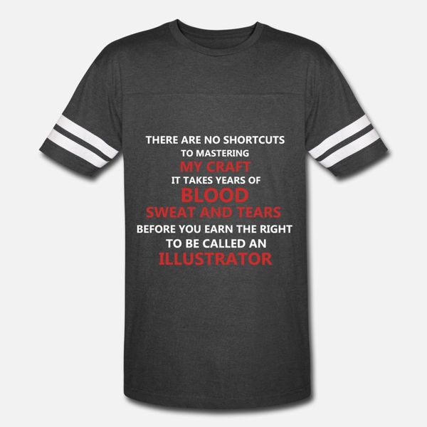 

illustrator there are no shortcuts to mastering t shirt men designer tee shirt o-neck slim graphic building spring family shirt