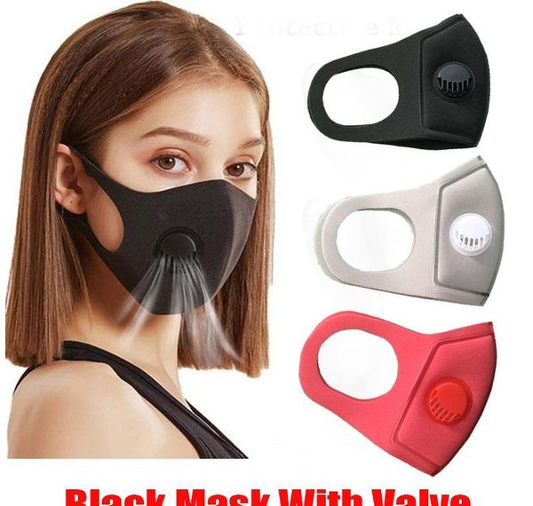 

masks haze cotton dust mask breathing reusable mouth pm2.5 anti respirator face filters with black washable valve fog protective uy2008 top
