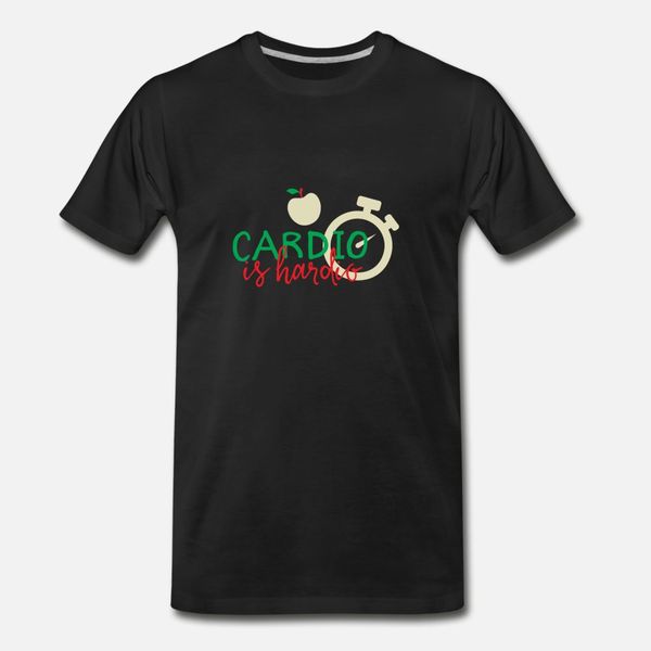 

cardio hart training fitness gym t shirt men custom cotton s-3xl letters loose humor summer formal shirt