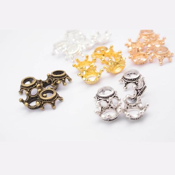 

20pcs crown ends bead caps antique bronze color spacer beads cap for necklaces bracelets making findings diy alloy accessories