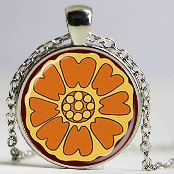 

popular movie avatar the last airbender pai sho white lotus necklace fashion handmade pendant, Silver