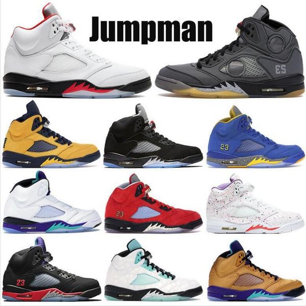 

новые 5s обувь баскетбол мужчины женщины 5 высокий jumpman кроссовки черный муслин металлический огонь красный серебро tongue 2020 тренажеры