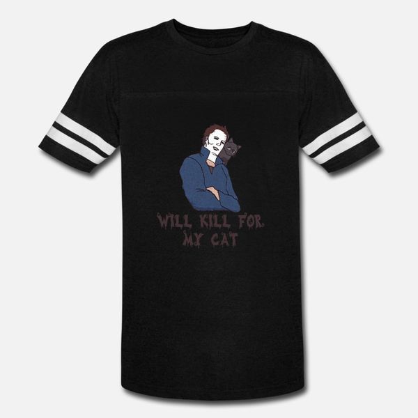 

will kill for my cat halloween t shirt мужчины с коротким рукавом создать евро размер s-3xl письмо сыпучие смешной весна урожай рубашка