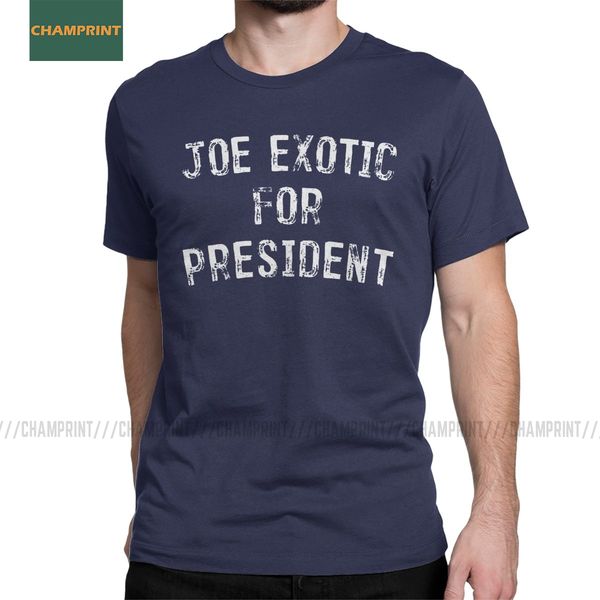 

joe exotic for president tiger king t shirt for men cotton t-shirts america animal lovers big cats memes tees short sleeve