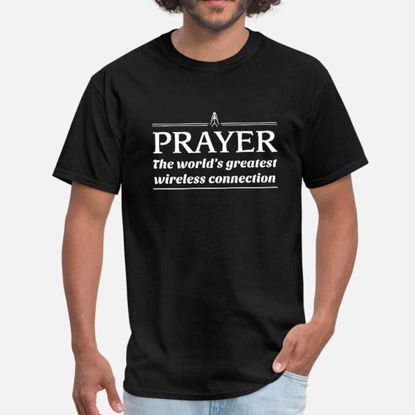 

prayer.world's greatest wireless connection t shirt men print short sleeve s-xxxl leisure fitness breathable summer style unique shirt