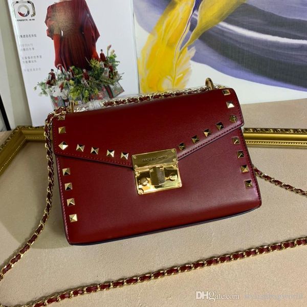 

messenger bag luxury crossbody bag fashion shoulder bag lady leather material golden chain decoration