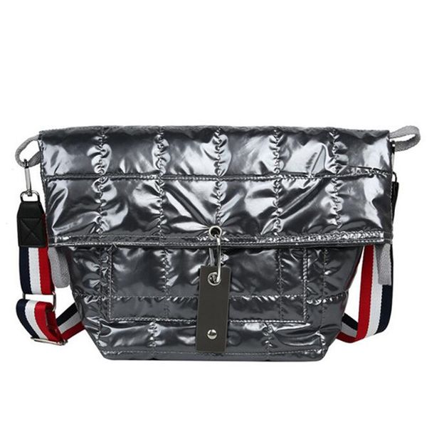

2020 winter down bag space cotton luxury handbags women bags designer ladies girls wider shoulder strap messenger bag sac a main
