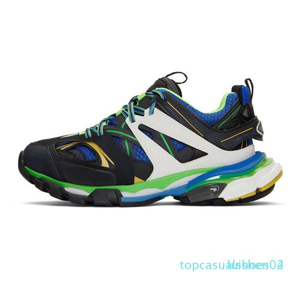 

luxury designer casual shoes triple s track 3.0 brand grey orange yellow men women casual shoes platform sports sneakers t04, Black