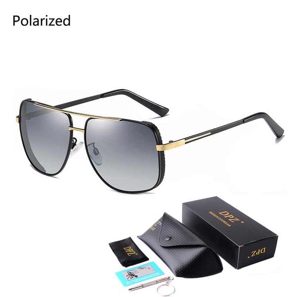 

sunglasses 2021 luxury brands fashion men polarized square sun glasses retro, White;black