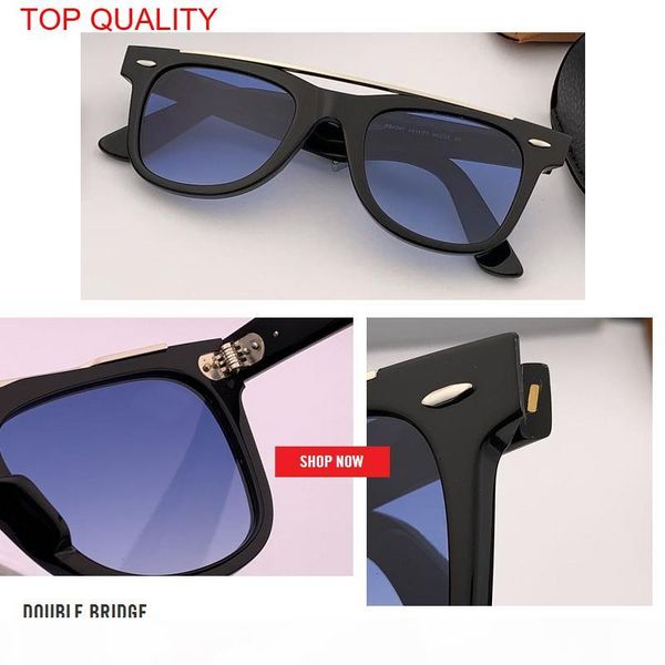 

2019 wholesale brand designer men women classic flat driving square sun glasses gradient uv 400 hd rd4540 gafas lens with case box, White;black