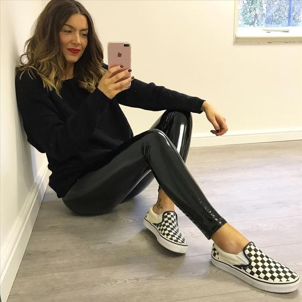 

fashion women leather leggings fitness leggings womens strethcy shiny sport fitness pants bottoms trousers leather leggins, Black