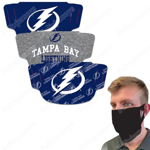 

tampa bay lightning wincraft face covering 3-pack dust wind uv sun neck gaiter tube headwear motorcycle cycling riding running headba, Black