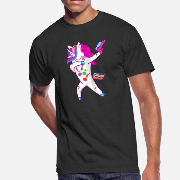 

dabbing unicorn pink paintball for boys and girls t shirt men customize cotton size s-3xl slim crazy comfortable summer letter shirt