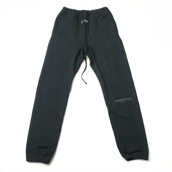 

reflective logo soft black sweatpants hip hop relaxed fit heavy fleece jogger pants