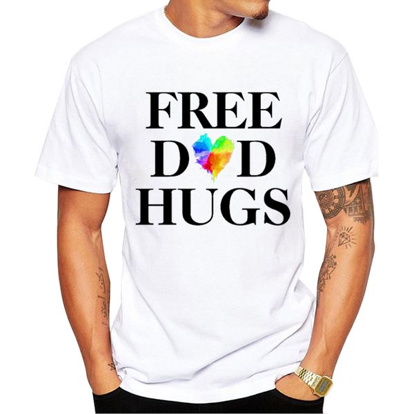 

teehub fashion dad hugs men t-shirt short sleeve casual letters printed summer tshirts funny tees