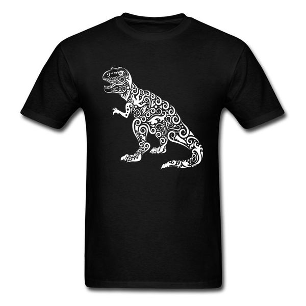 

new design men shirts curl dinosaur ornament normal t-shirt pure cotton vintage original cool tee-shirts round collar