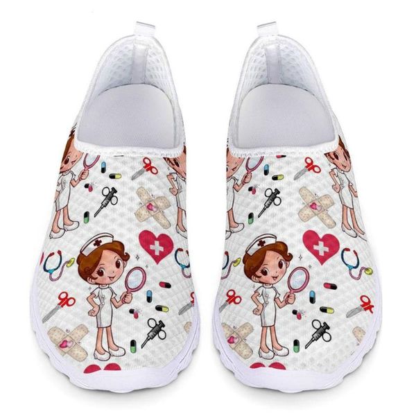 

new cartoon print women sneakers slip on light mesh shoes summer breathable flats shoes zapatos planos, Black