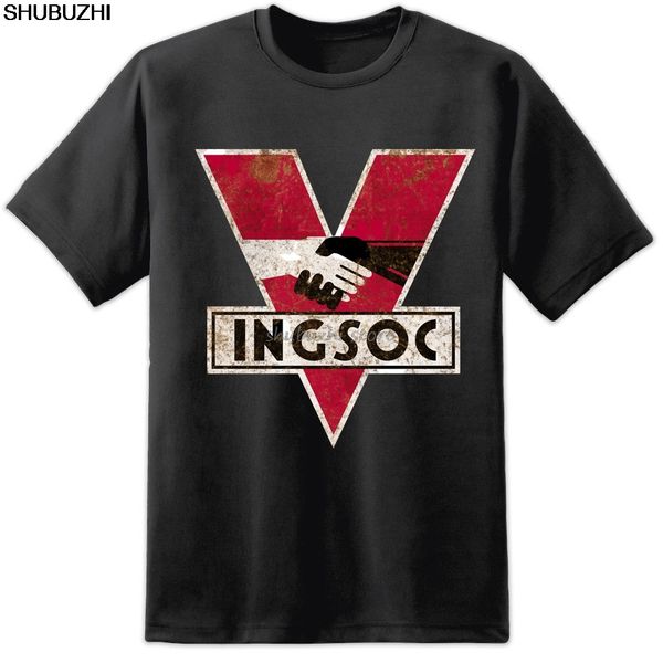 

mens 1984 ingsoc george orwell t shirt big brother distressed design bladerunner cool casual pride t shirt men sbz1437