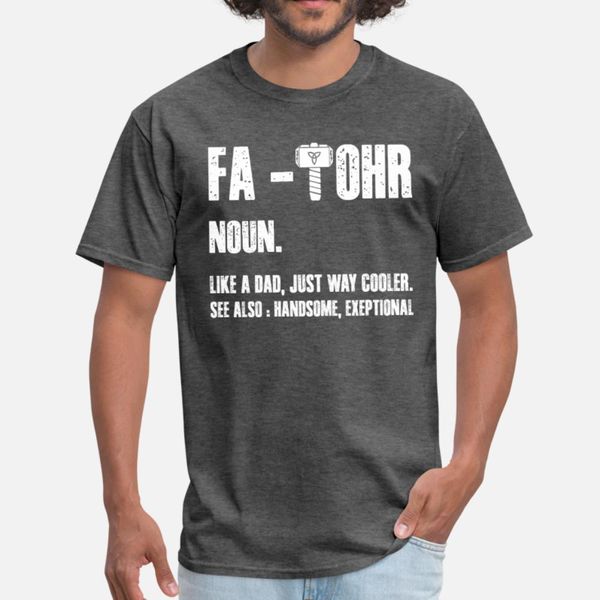 

fa thor thor fathor father father s day gift dad t shirt men personalized tee shirt size s-3xl standard cute basic spring letter shirt