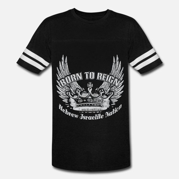 

born to reign hebrew t shirt men graphic 100% cotton round collar clothes graphic building spring standard