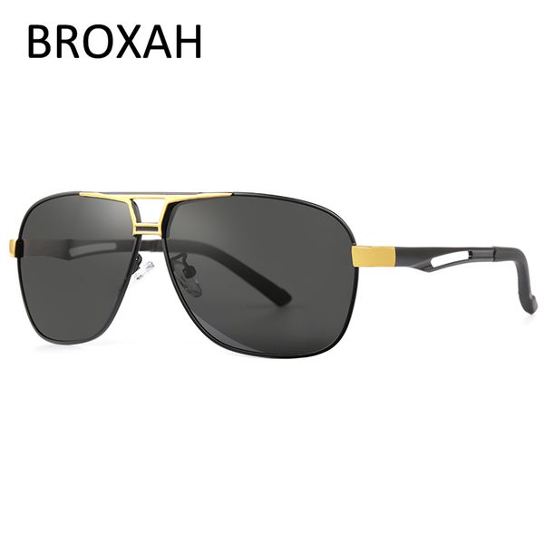 

polarized sunglasses men 2020 retro brand driving glasses aluminum magnesium arms metal eyewear pilot sunglasses, White;black