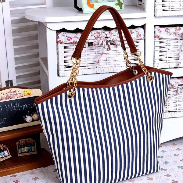 

quality fashion womens shoulder bags canvas 3colors 2 root stripe tassel zipper medium soft totes hobo handbag