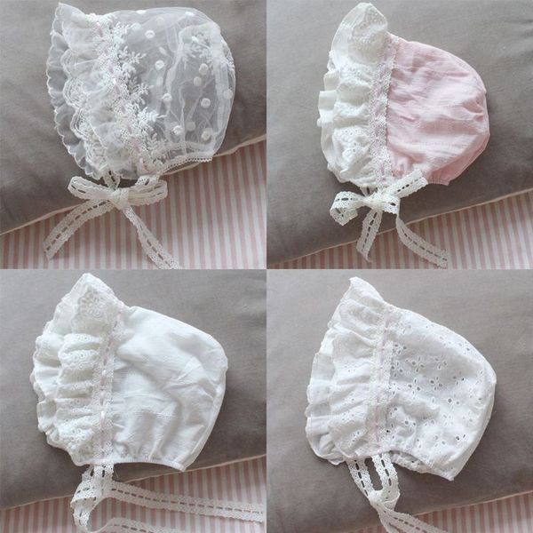 

hair accessories summer sweet born cap child wide side lace lacing hat maternal and supplies princess cool baby girls hats, Slivery;white