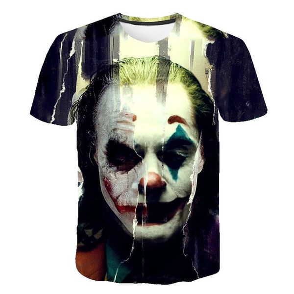 

sale clown joker face male 3d clown 3d print shirts graphic horror kawaii men clothing