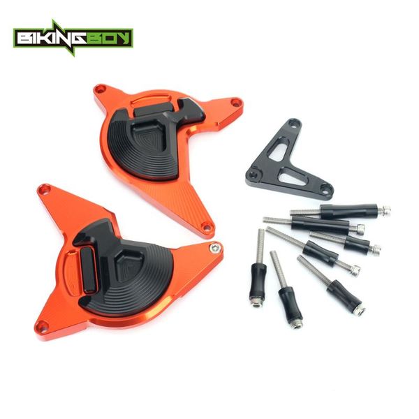 

bikingboy engine slider crash pads for duke 200 cover protector frame guard with bolts orange motorcycle aluminum alloy pair