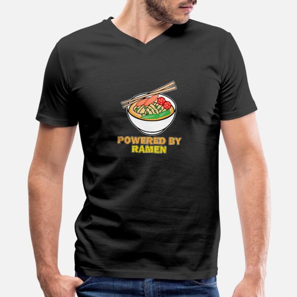 

powered by ramen лапша bowl тенниска мужчин customized с коротким рукавом o шеи стандартный сумасшедшая дышащий spring kawaii рубашка
