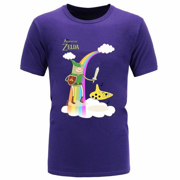 

the adventure of zelda time funny tshirt rainbow jake finn crazy anime tshirts funny cartoon cotton & tees for men new