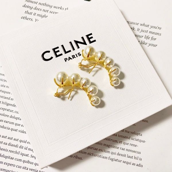 

2020 half round shpae with diamond for women wedding jewelry gift metal with box r82, Golden