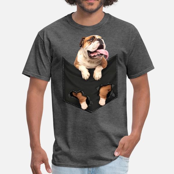 

english pocket mid classic bulldog t shirt men printed 100% cotton plus size 3xl solid color anti-wrinkle building spring cool shirt