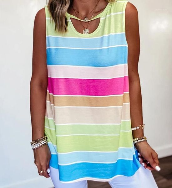 

crew neck colorful striped camisole tanks fashion casual female clothing unerwear womens designer vest summer sexy, Black;white