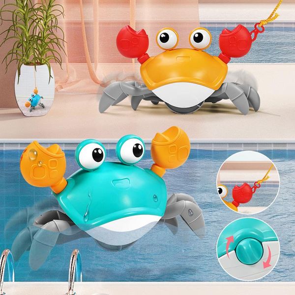 

baby bath toys simulation leash crabs clockwork swimming beach pool toy play water learning walking game for children education