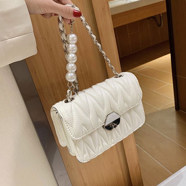 

embroidered thread small bags casual female bags 2020 new trendy fashion chain shoulder messenger simple small square