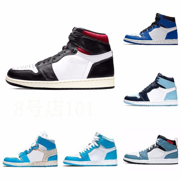 

новый 1s high top 3 разрушенного og бред toe banned game royal обувь мужская 1s тень тапок высокого качество с коробкой j # 08-146