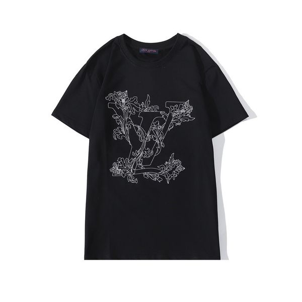 

men's t-shirt bermuda european hip-hop printed short-sleeved t-shirt summer new fashion round neck cotton men's shirt, White;black