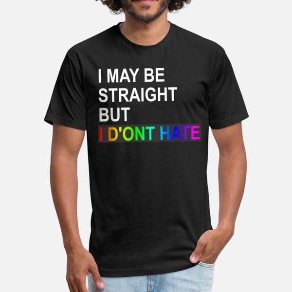 

i may be straight but i don't hate t shirt men print short sleeve round collar original sunlight comfortable summer formal shirt