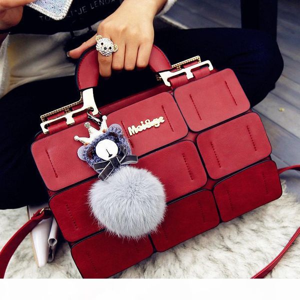 

wholesale- 2016 suture boston bag inclined shoulder ladies hand bag women pu leather handbag sac handbags women