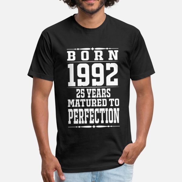 

1992 25 years perfection 2017 t shirt men character tee shirt o-neck letter famous comfortable summer pictures shirt