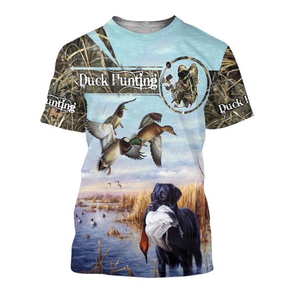 

men 3d duck hunting printed cool qdl006 3d print shirts harajuku plus size horror men clothing