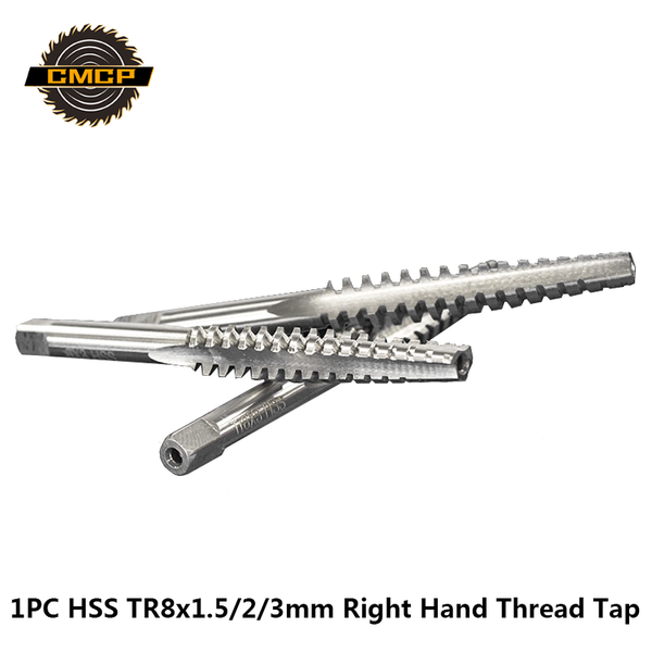 

1pc tr8x1.5/2.0/3.0mm right hand screw tap hss trapezoidal screw tap drill metric thread machine