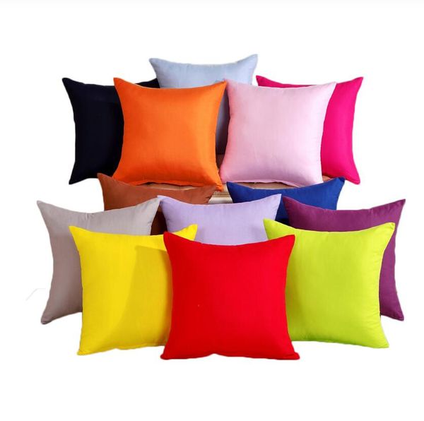 

pillowcase pure color polyester white pillow cover cushion cover decor pillow case blank christmas gift
