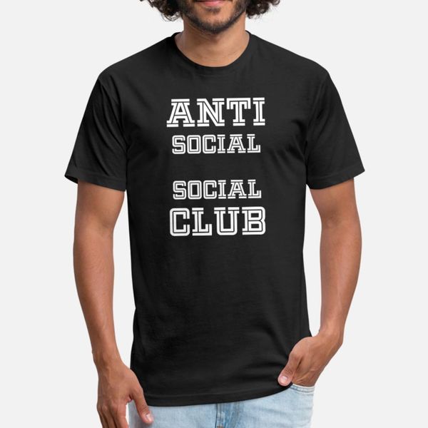 

anti social t shirt men personalized 100% cotton round collar basic solid gift funny casual summer style standard shirt