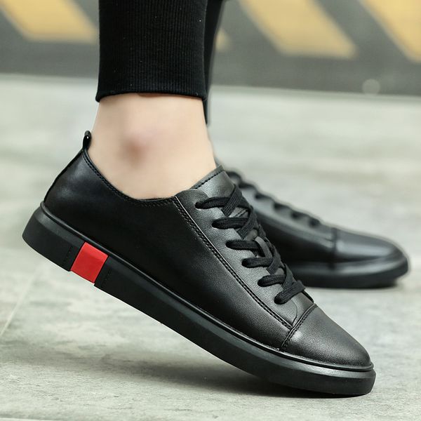 

classic men shoes fashion comfortable shoes men lace up breathable black white office oxford for black big size 47