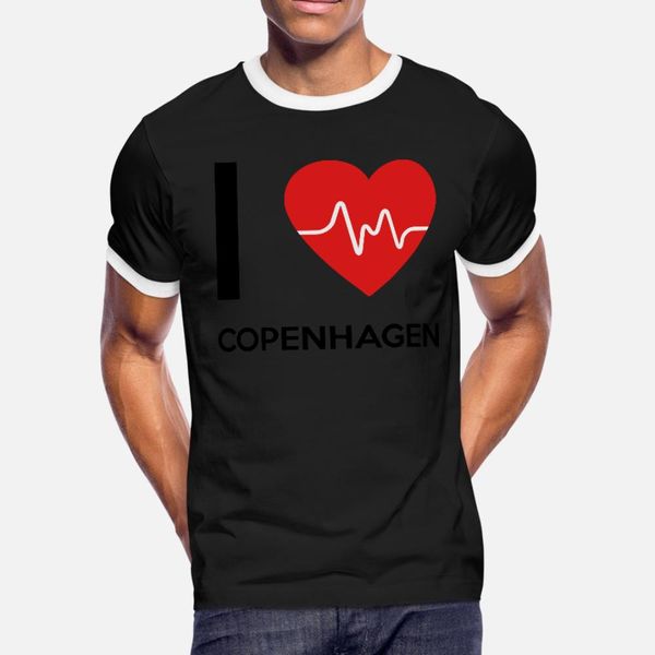 

i love copenhagen t shirt men printed cotton o neck family graphic basic summer pattern shirt