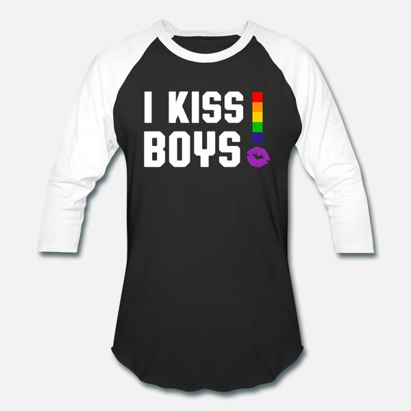 

i kiss boys lgbt gay pride t shirt men create 100% cotton euro size s-3xl cool cute building summer leisure shirt